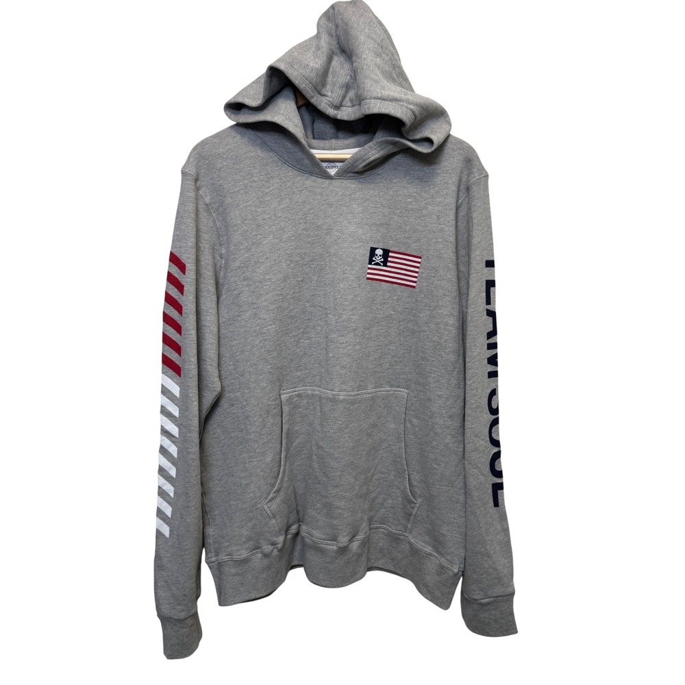 SoulCycle Mens Hoodie XL Gray Team Soul Graphic Flag Americana Streetwear